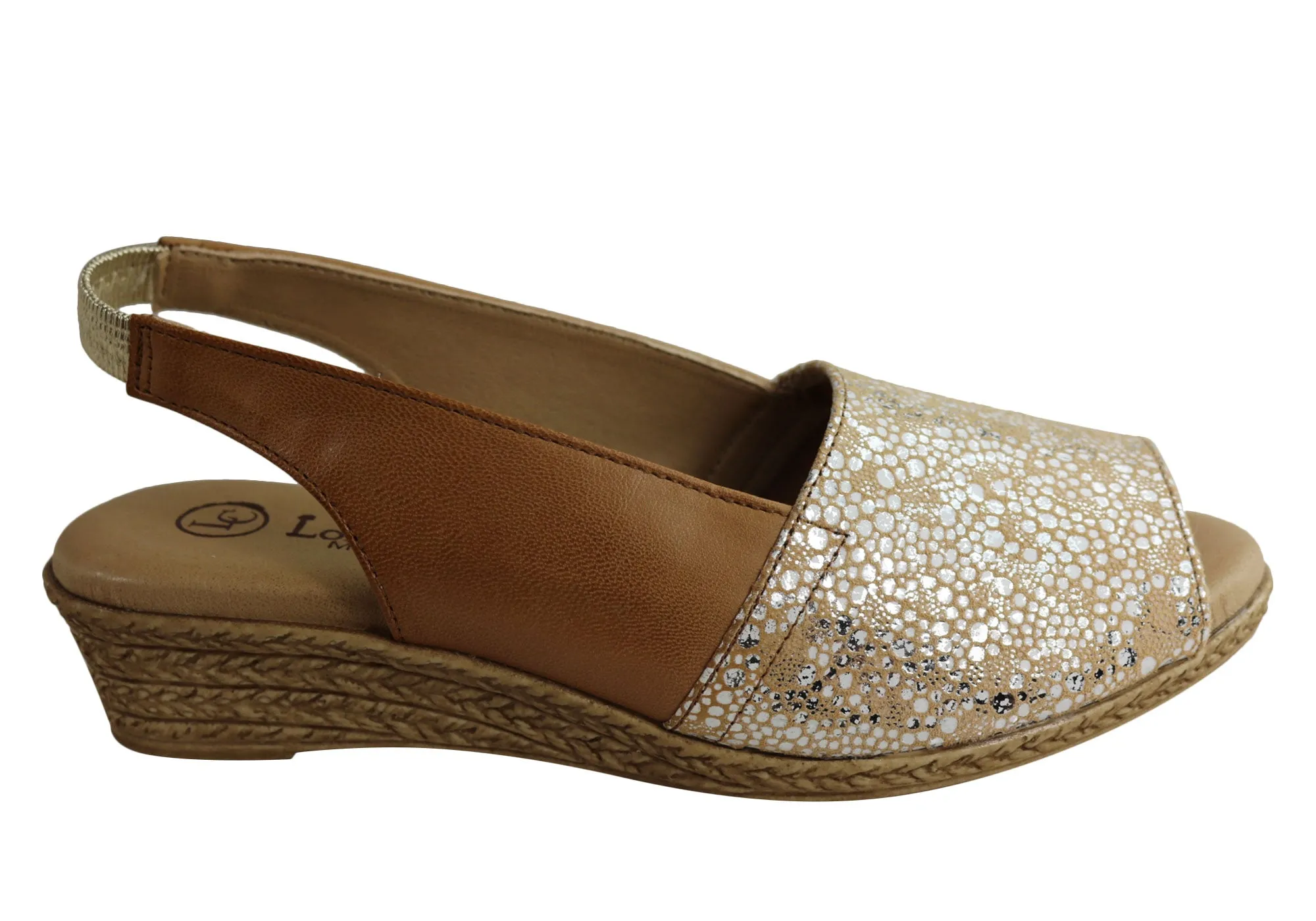 Lola Canales Lulu Damen Komfort Keilabsatz Sandalen Aus Leder Hergestellt In Spanien Lola Canales Schuhe