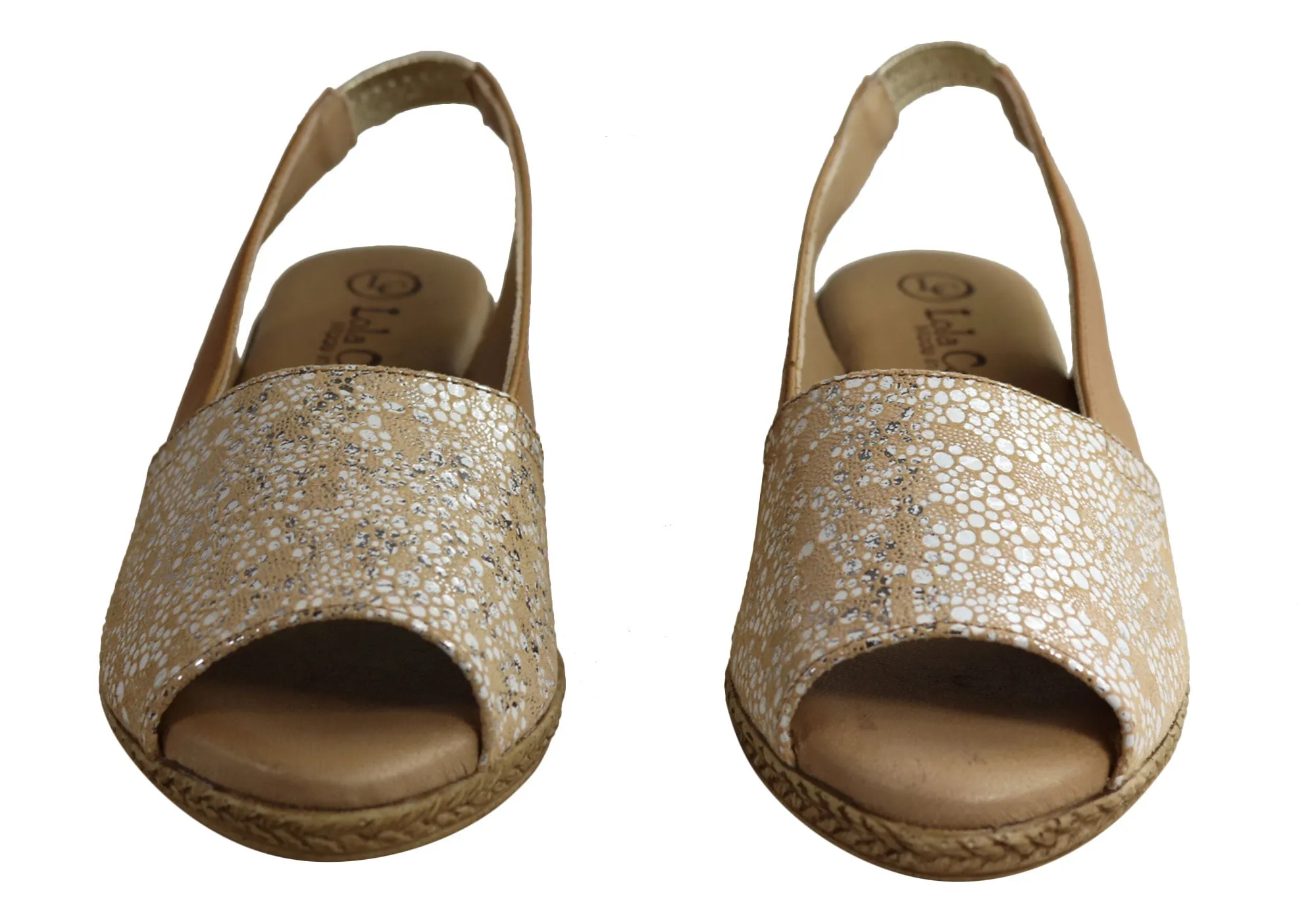 Lola Canales Lulu Damen Komfort Keilabsatz Sandalen Aus Leder Hergestellt In Spanien Lola Canales Schuhe