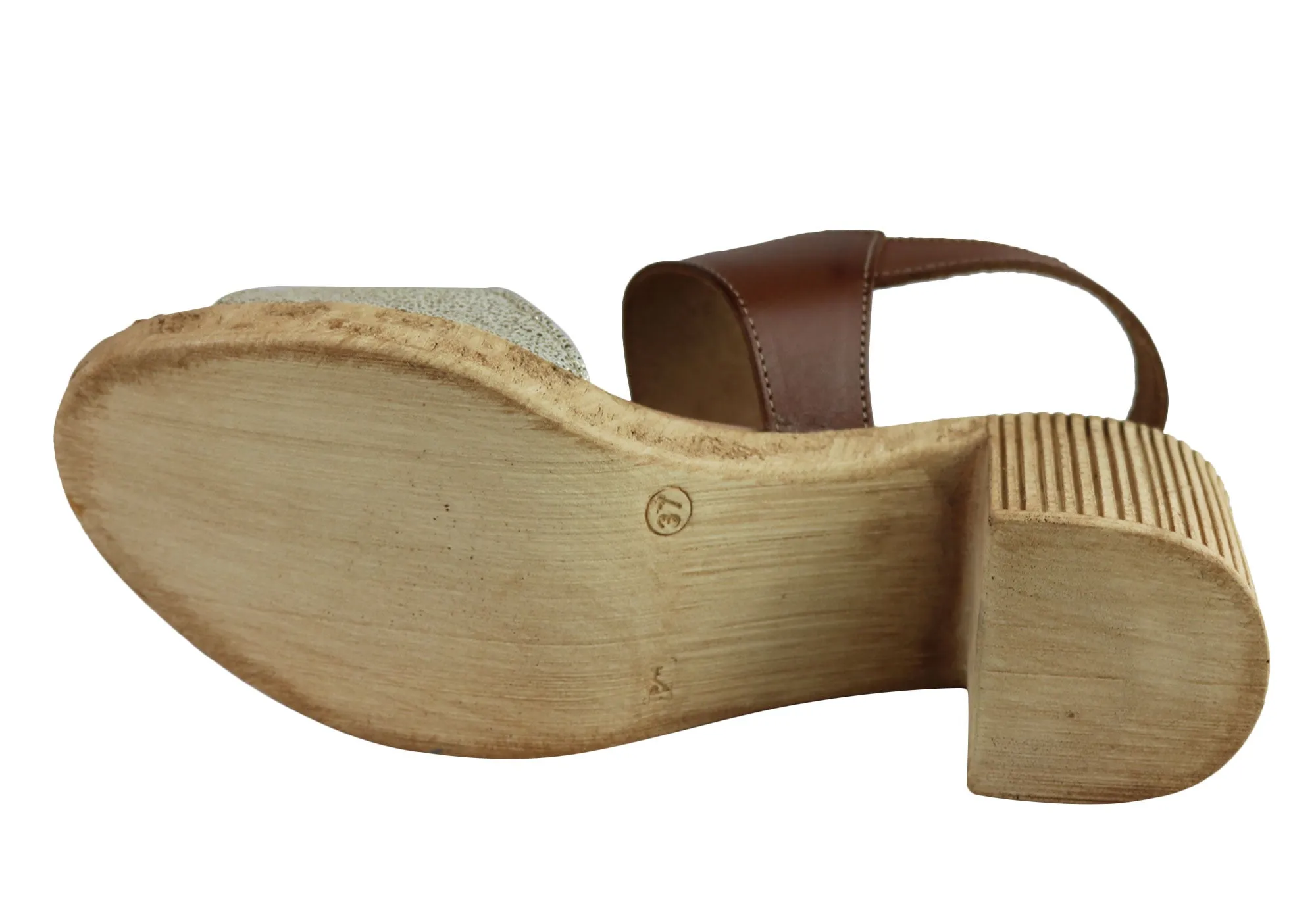 Lola Canales Mia Damen Komfort Leder Mittelabsatz Sandalen Hergestellt in Spanien Lola Canales Schuhe