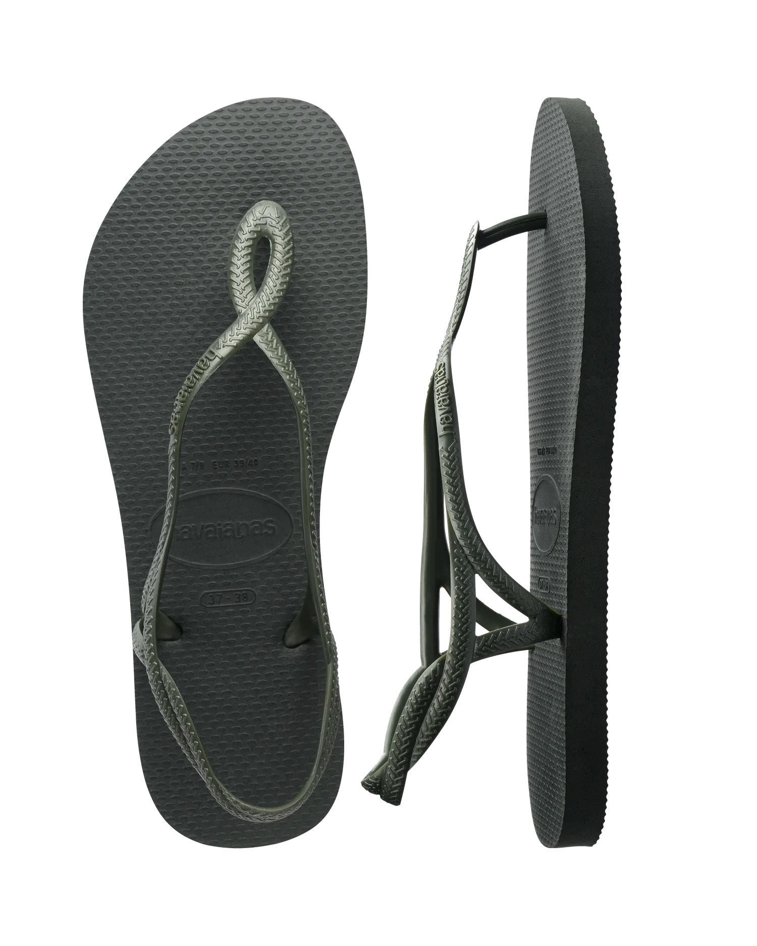 Luna Flip-Flops in Olivgrün