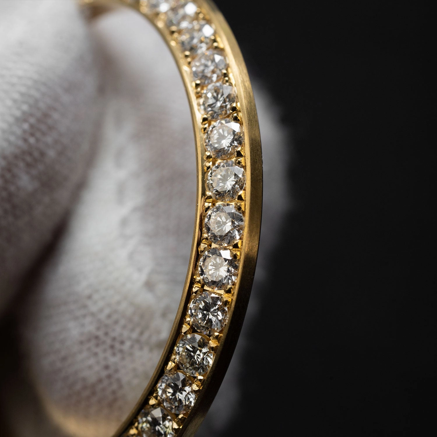 Lünette für Rolex Datejust 41 750 Gelbgold 42 Brill. 2,66 ct. TW/VSi