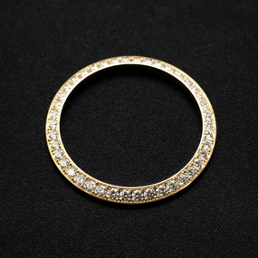 Lünette für Rolex Datejust 41 750 Gelbgold 42 Brill. 2,66 ct. TW/VSi