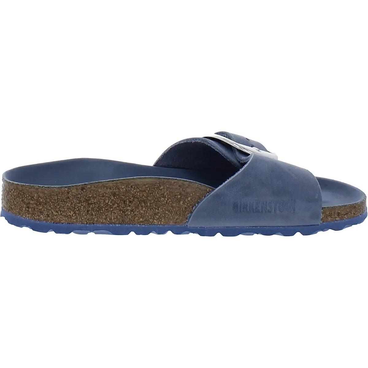 Madrid Damen Ledersandalen mit großer Schnalle und Korksohle