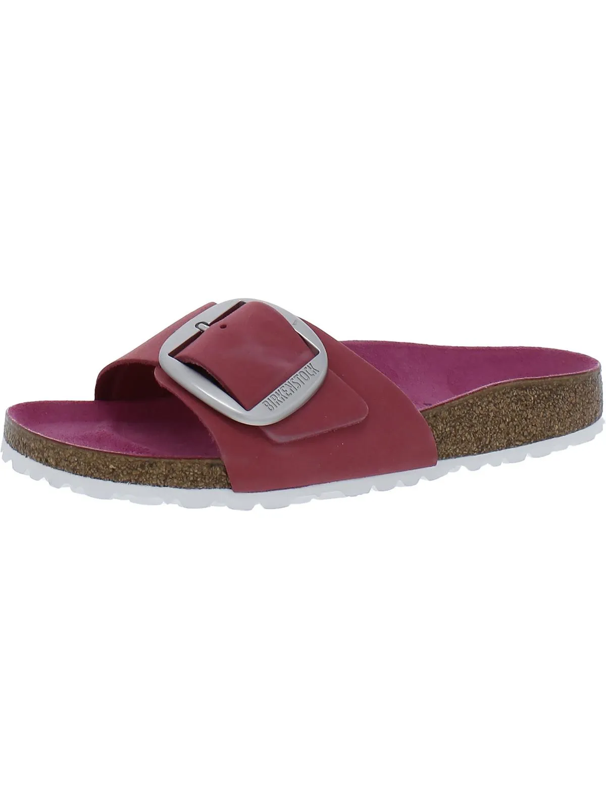 Madrid Damen-Sandalen mit großem Verschluss aus Wildleder und Korkabsatz