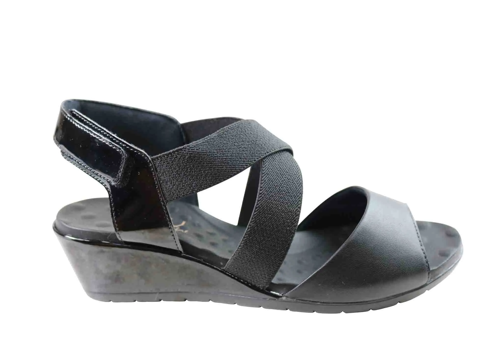 Malu Supercomfort Camari Damen Komfort Keil-Sandalen Hergestellt in Brasilien Malu Supercomfort Schuhe