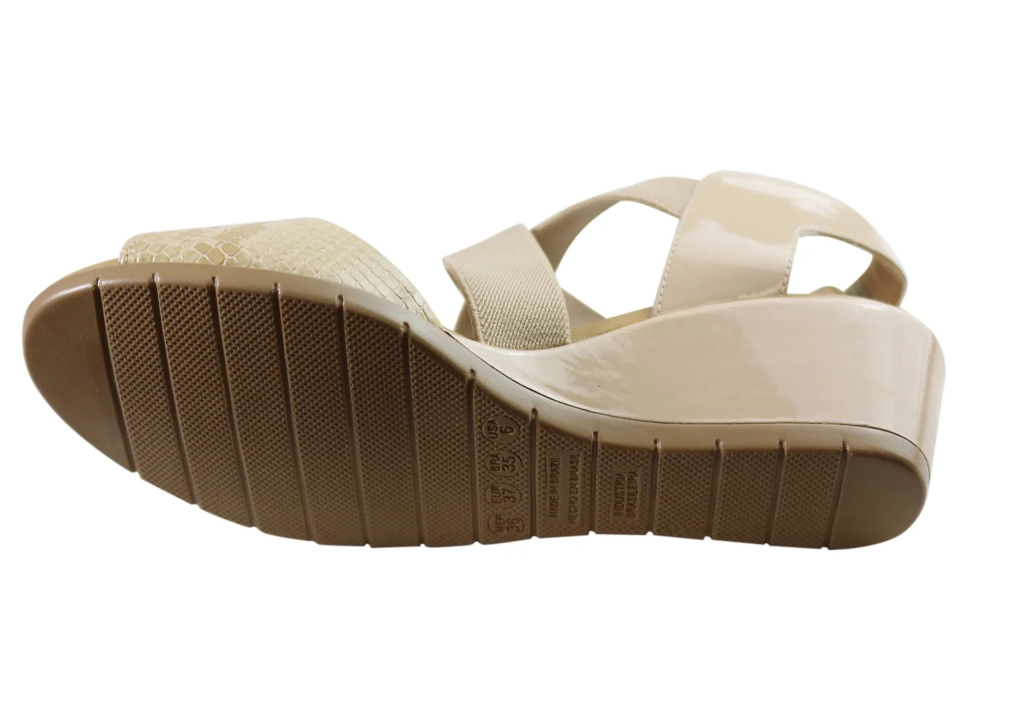 Malu Supercomfort Camari Damen Komfort Keil-Sandalen Hergestellt in Brasilien Malu Supercomfort Schuhe
