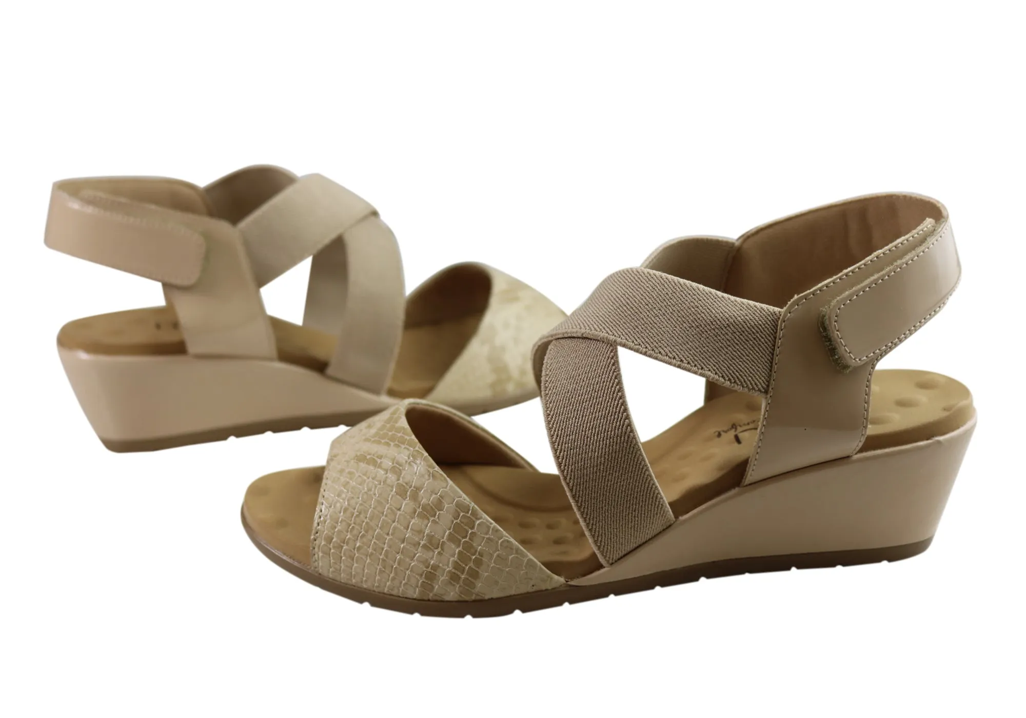 Malu Supercomfort Camari Damen Komfort Keil-Sandalen Hergestellt in Brasilien Malu Supercomfort Schuhe
