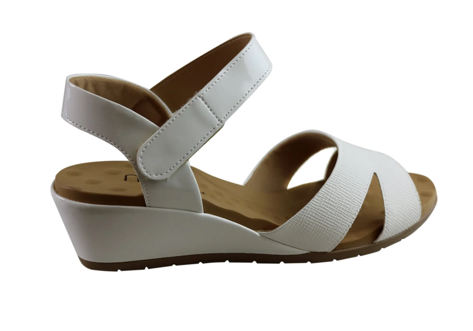 Malu Supercomfort Embry Damen Komfort Keil-Sandalen Hergestellt in Brasilien Malu Supercomfort Schuhe