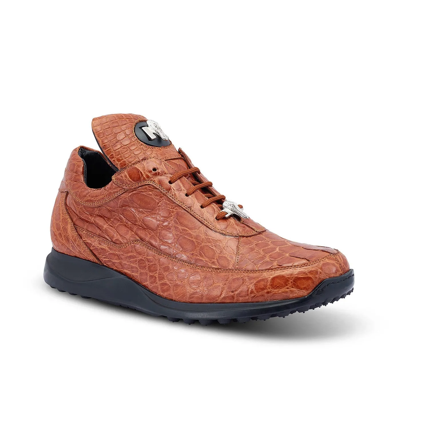 Mauri Schuhe Mauri Bloodshed in Cognac Herren Exotische Alligator Freizeit-Sneaker