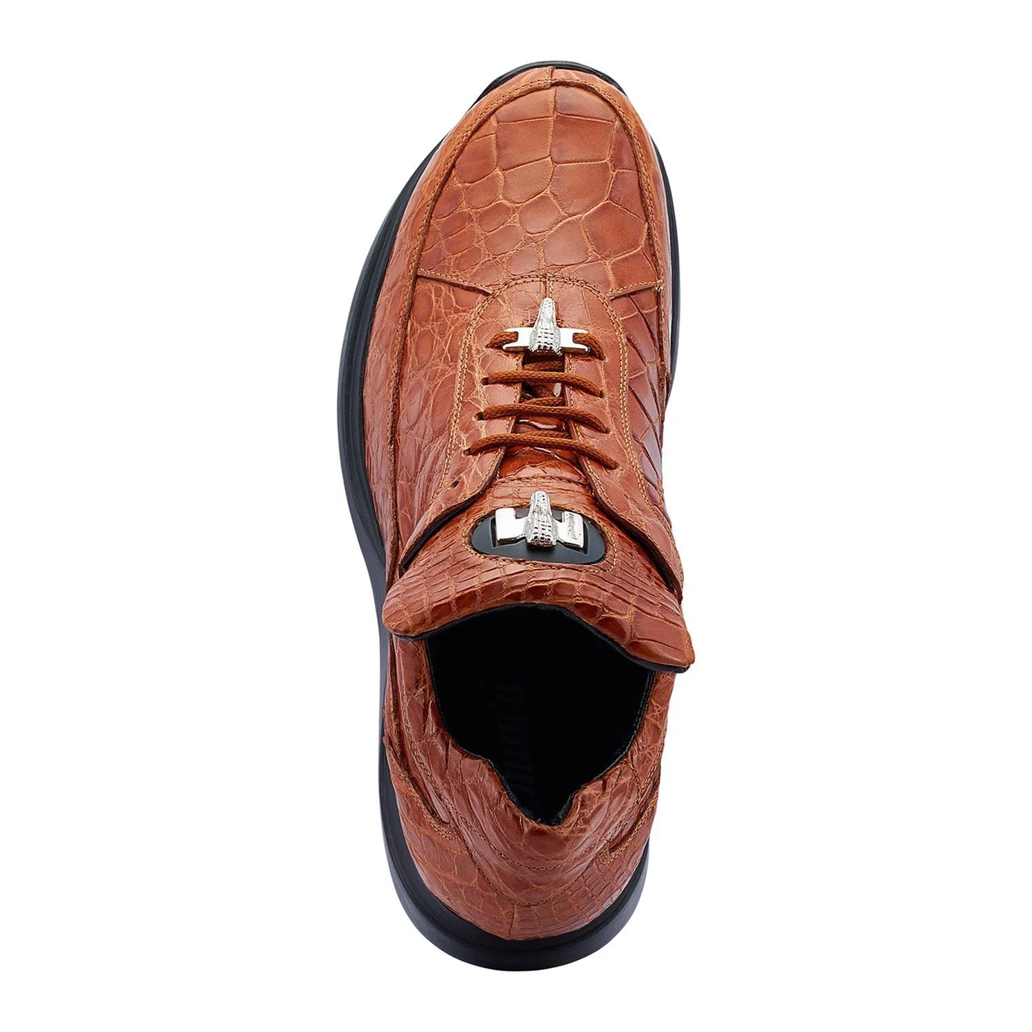 Mauri Schuhe Mauri Bloodshed in Cognac Herren Exotische Alligator Freizeit-Sneaker