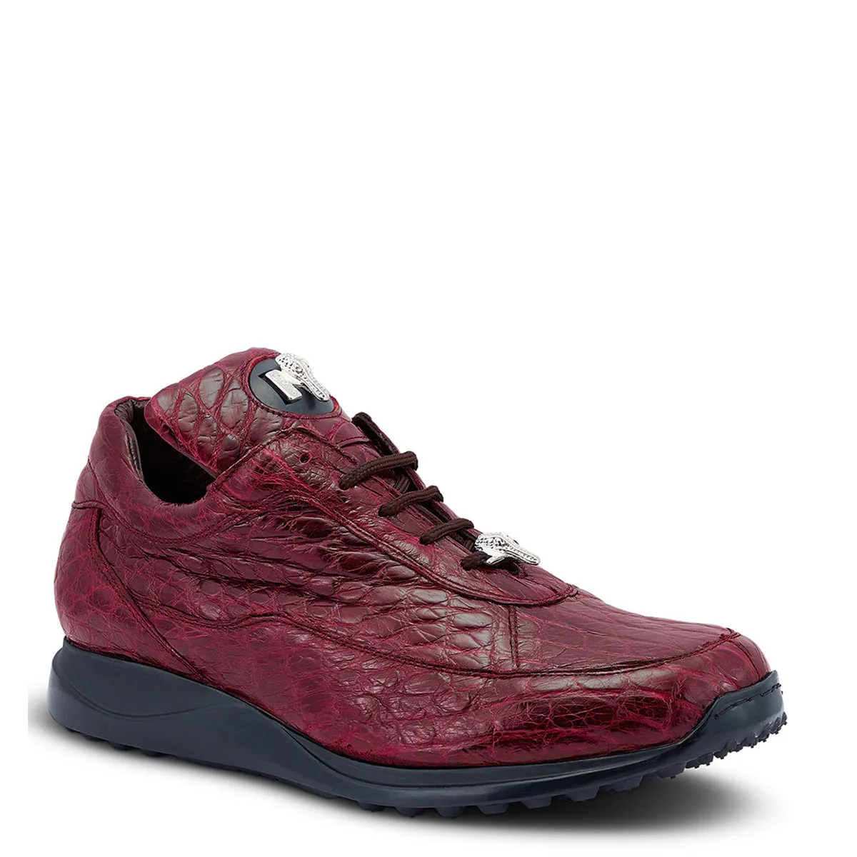 Mauri Shoes Mauri Bloodshed in Rubinrot Herren Exotische Alligator Freizeit-Sneakers