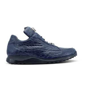 Mauri Shoes Mauri Bloodshed in Wonder Blue Herren Exotische Alligator Freizeit-Sneaker