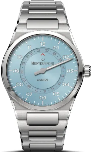 MeisterSinger Kaenos Open Date Sunburst Ice Blue Uhr Schmuck_Meistersinger_Uhren