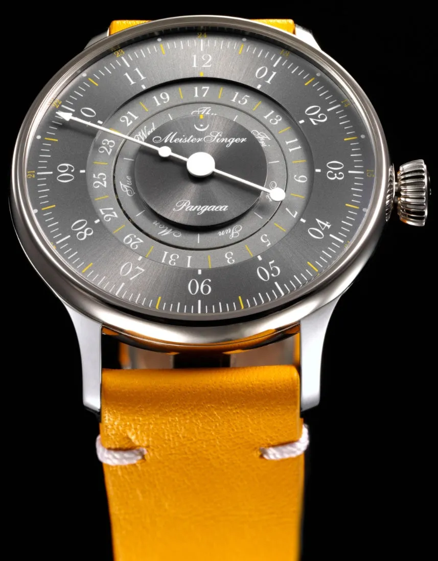 MeisterSinger Pangaea Tag Datum 365 Grau Uhr Schmuck_Meistersinger_Uhren