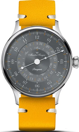 MeisterSinger Pangaea Tag Datum 365 Grau Uhr Schmuck_Meistersinger_Uhren