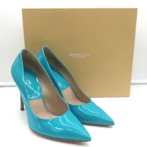 Michael Kors Collection Gretel Laufsteg-Pumps Türkis Lackleder Größe 38