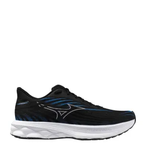 Mizuno Herren Wave Skyrise 6 Laufschuhe in Schwarz/Weiß/Blau Pace SS25