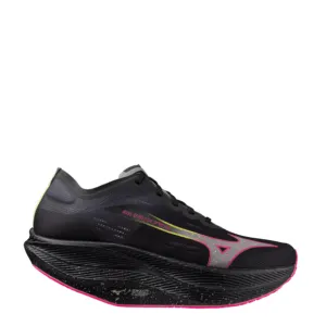 Mizuno Unisex Wave Rebellion Pro 2 Laufschuhe in Schwarz/Silber/Rosa/Tetra AW24