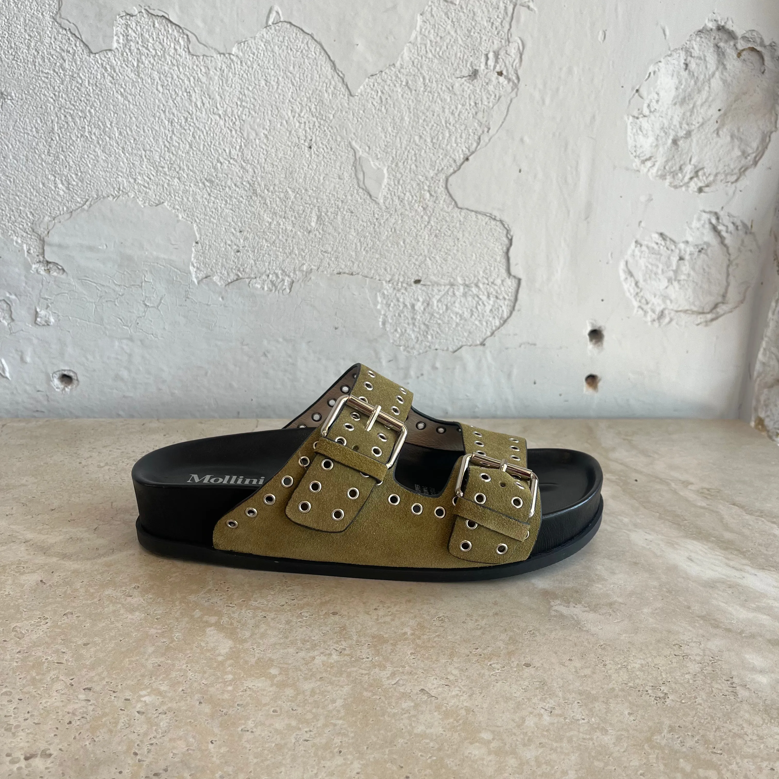 Mollini Ciana Khaki Wildleder Schuhe_Mollini