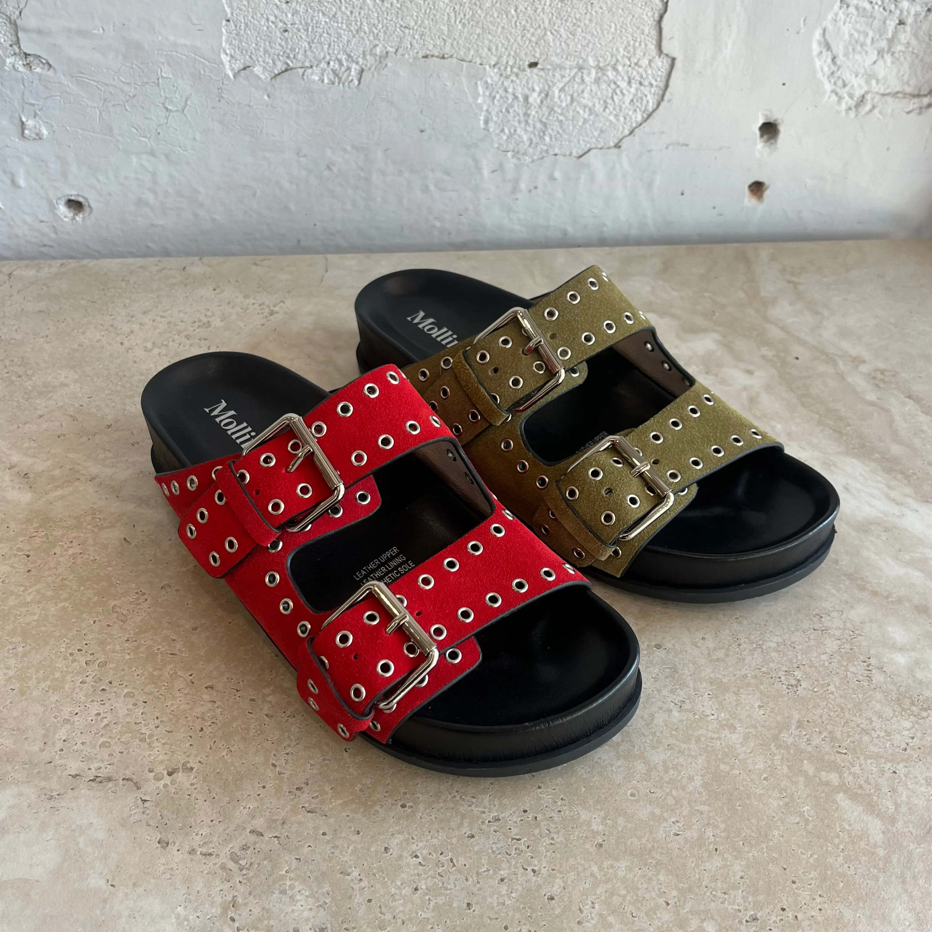 Mollini Ciana Khaki Wildleder Schuhe_Mollini