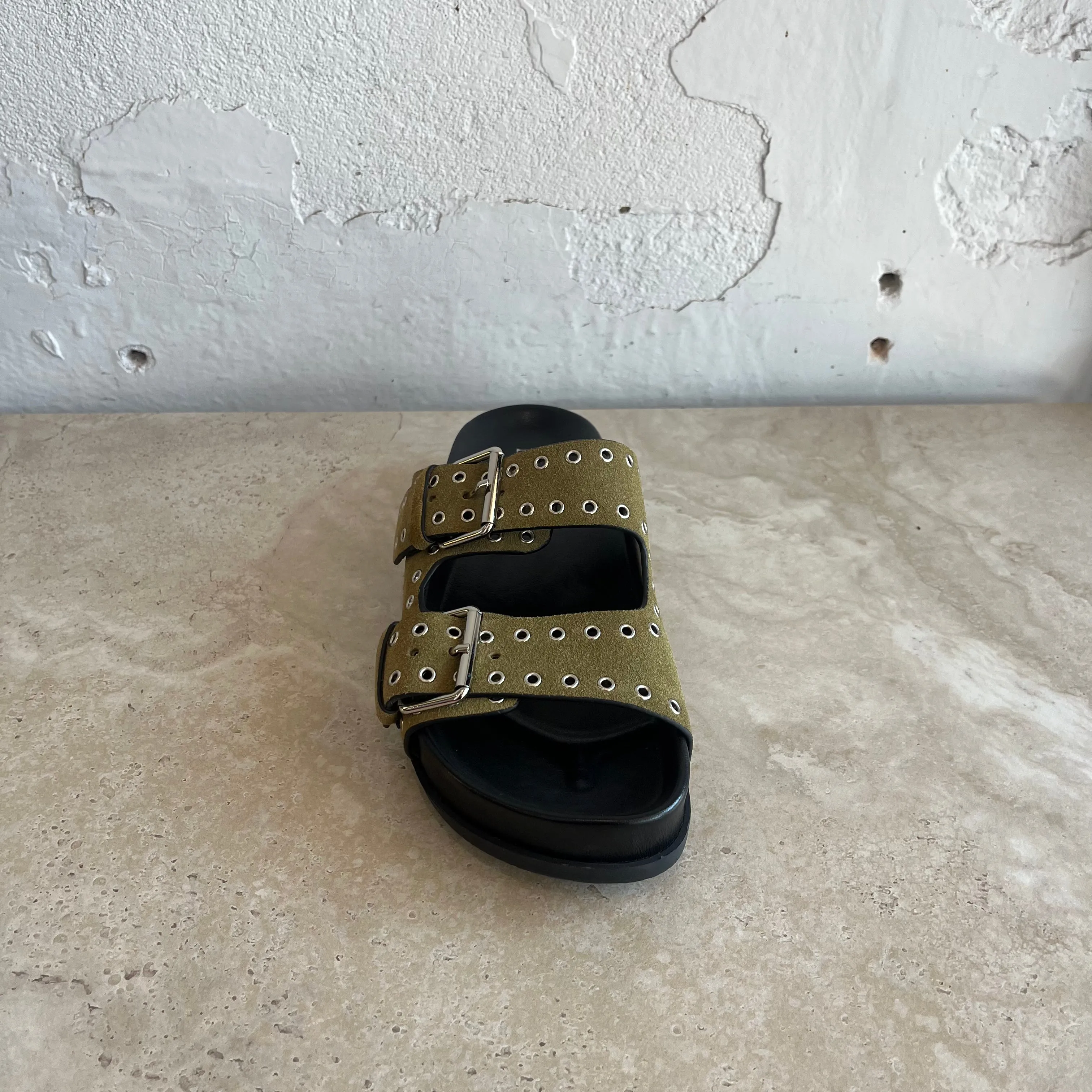 Mollini Ciana Khaki Wildleder Schuhe_Mollini