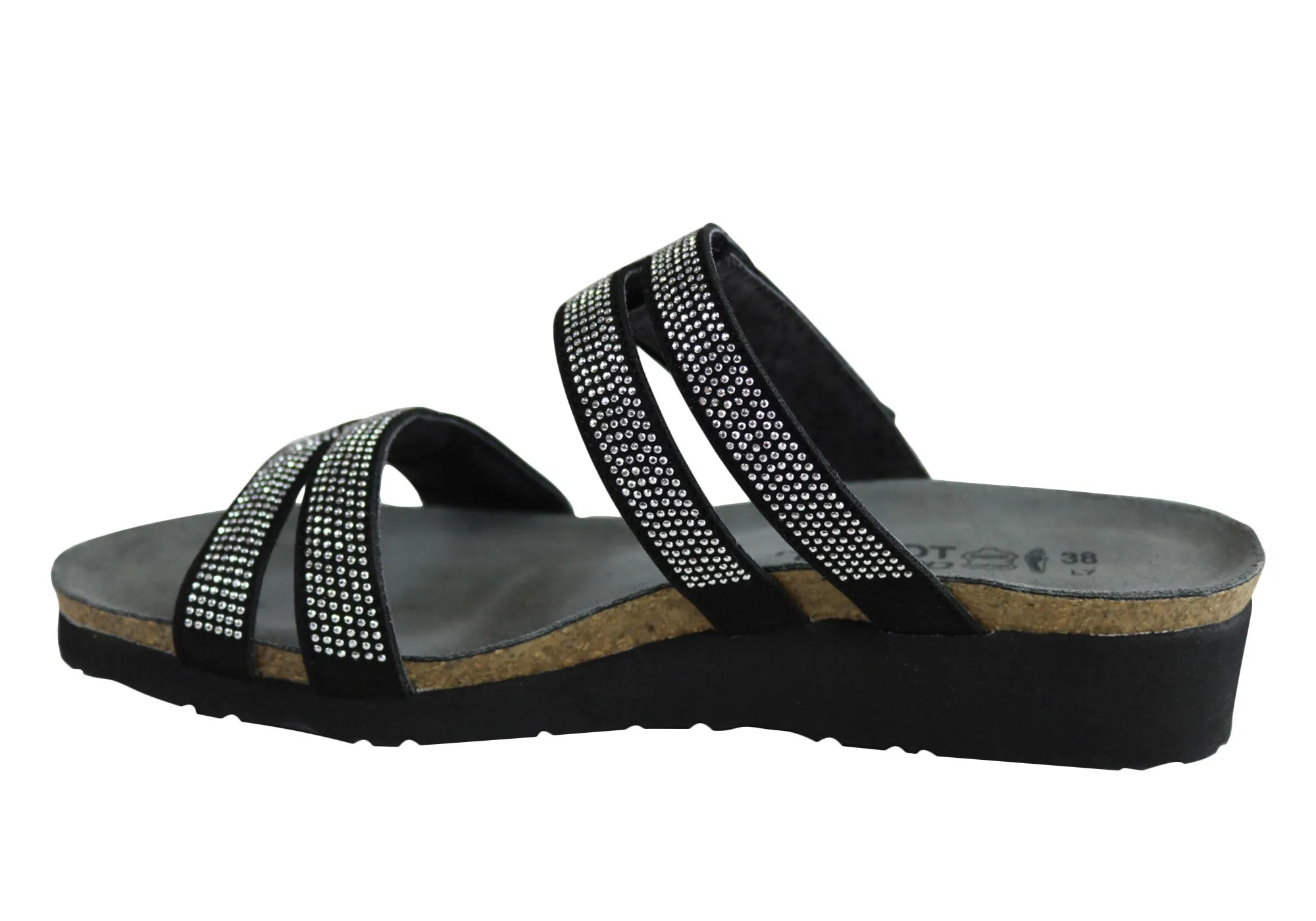 Naot Ainsley Damen Lederschuhe Bequeme Gepolsterte Sandalen Slides Naot Schuhe