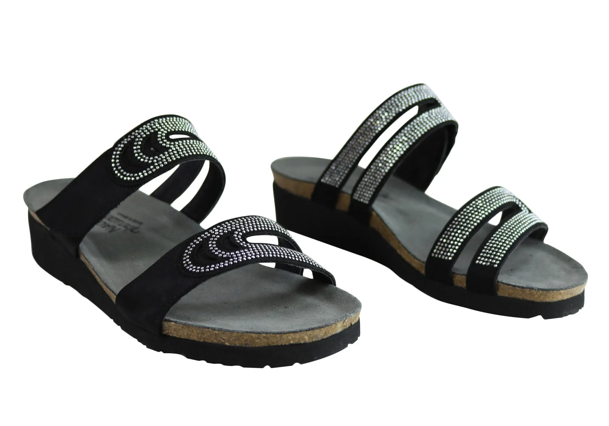 Naot Ainsley Damen Lederschuhe Bequeme Gepolsterte Sandalen Slides Naot Schuhe