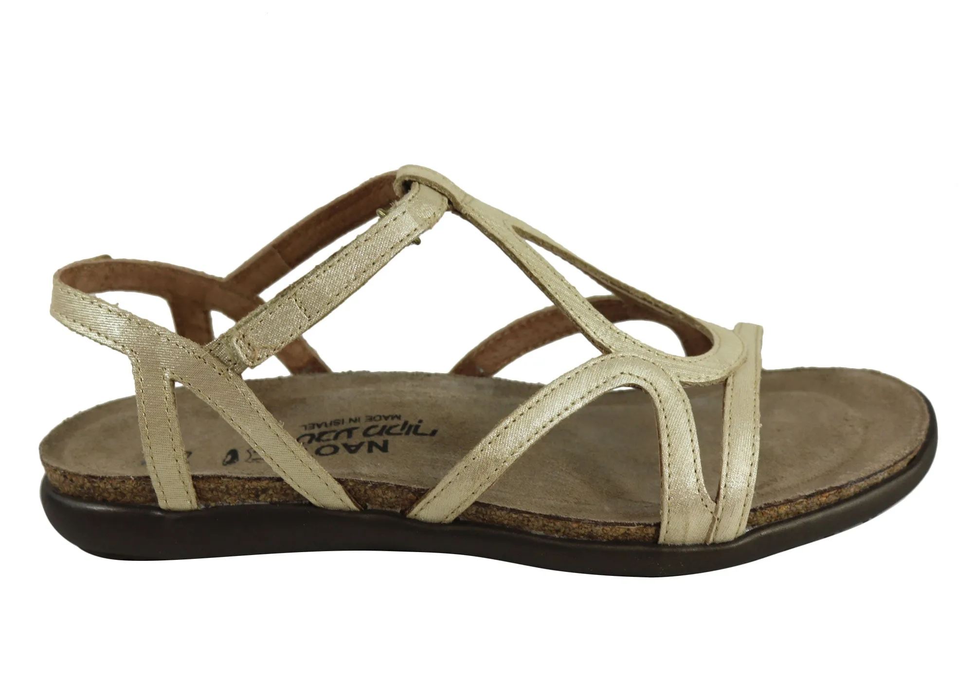 Naot Dorith Damen Komfortable gepolsterte flache Ledersandalen mit Unterstützung Naot Schuhe
