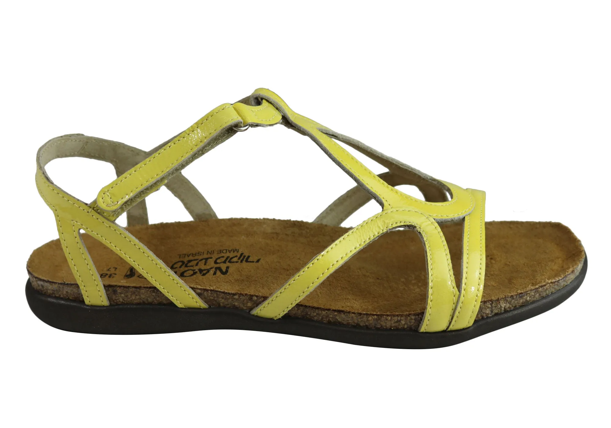 Naot Dorith Damen Komfortable gepolsterte flache Ledersandalen mit Unterstützung Naot Schuhe