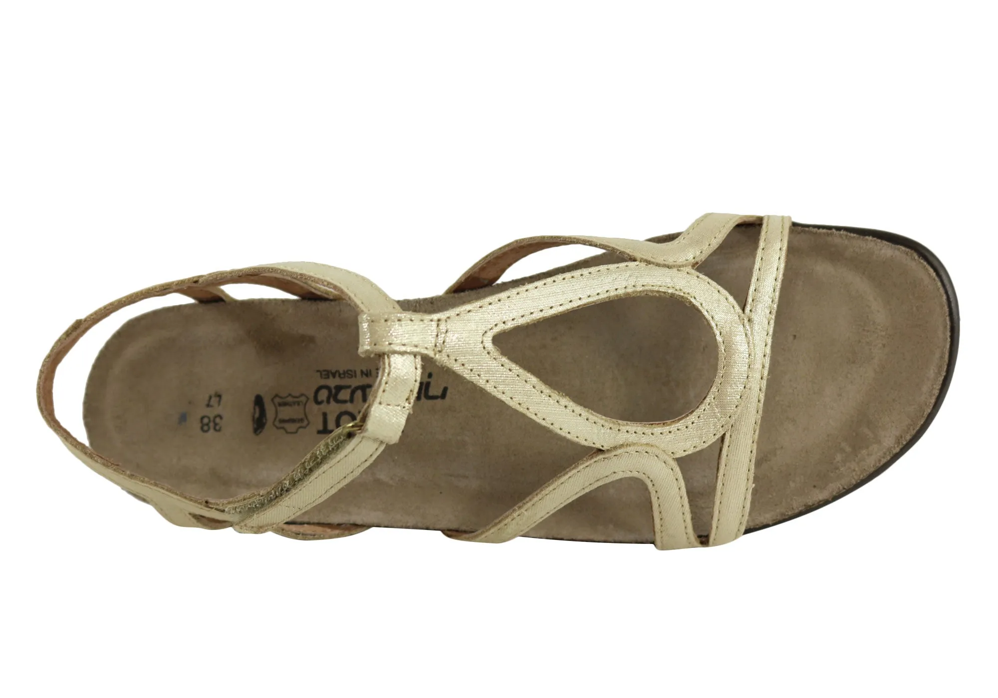 Naot Dorith Damen Komfortable gepolsterte flache Ledersandalen mit Unterstützung Naot Schuhe