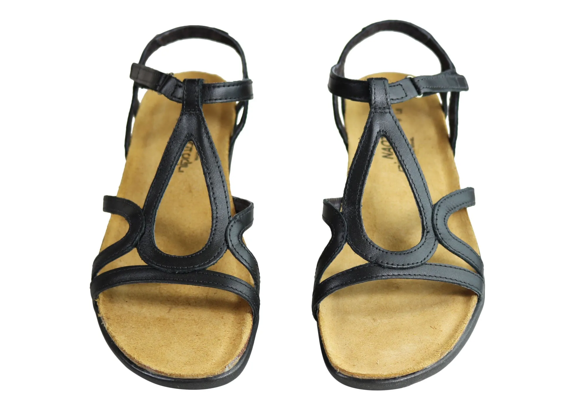 Naot Dorith Damen Komfortable gepolsterte flache Ledersandalen mit Unterstützung Naot Schuhe