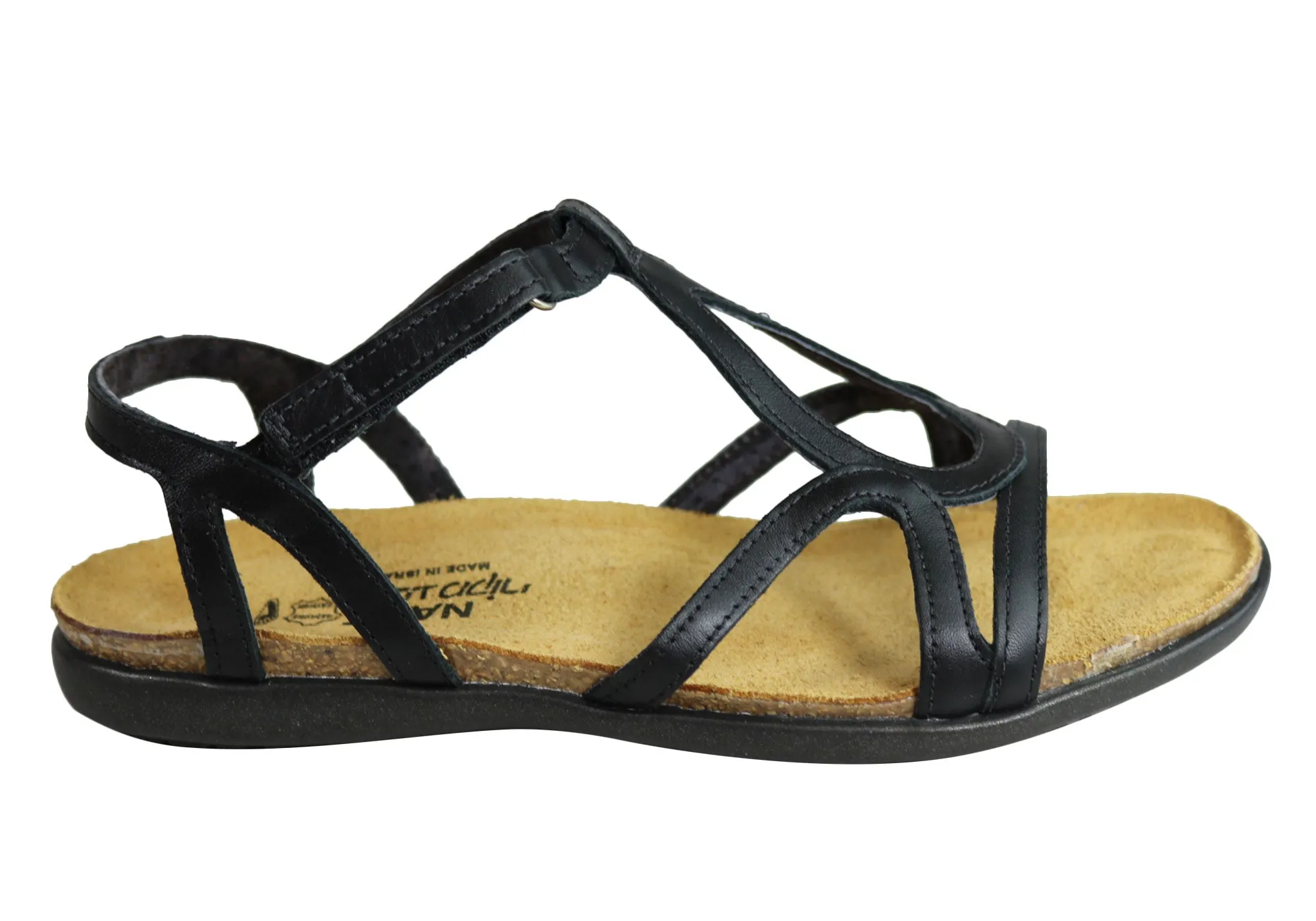 Naot Dorith Damen Komfortable gepolsterte flache Ledersandalen mit Unterstützung Naot Schuhe