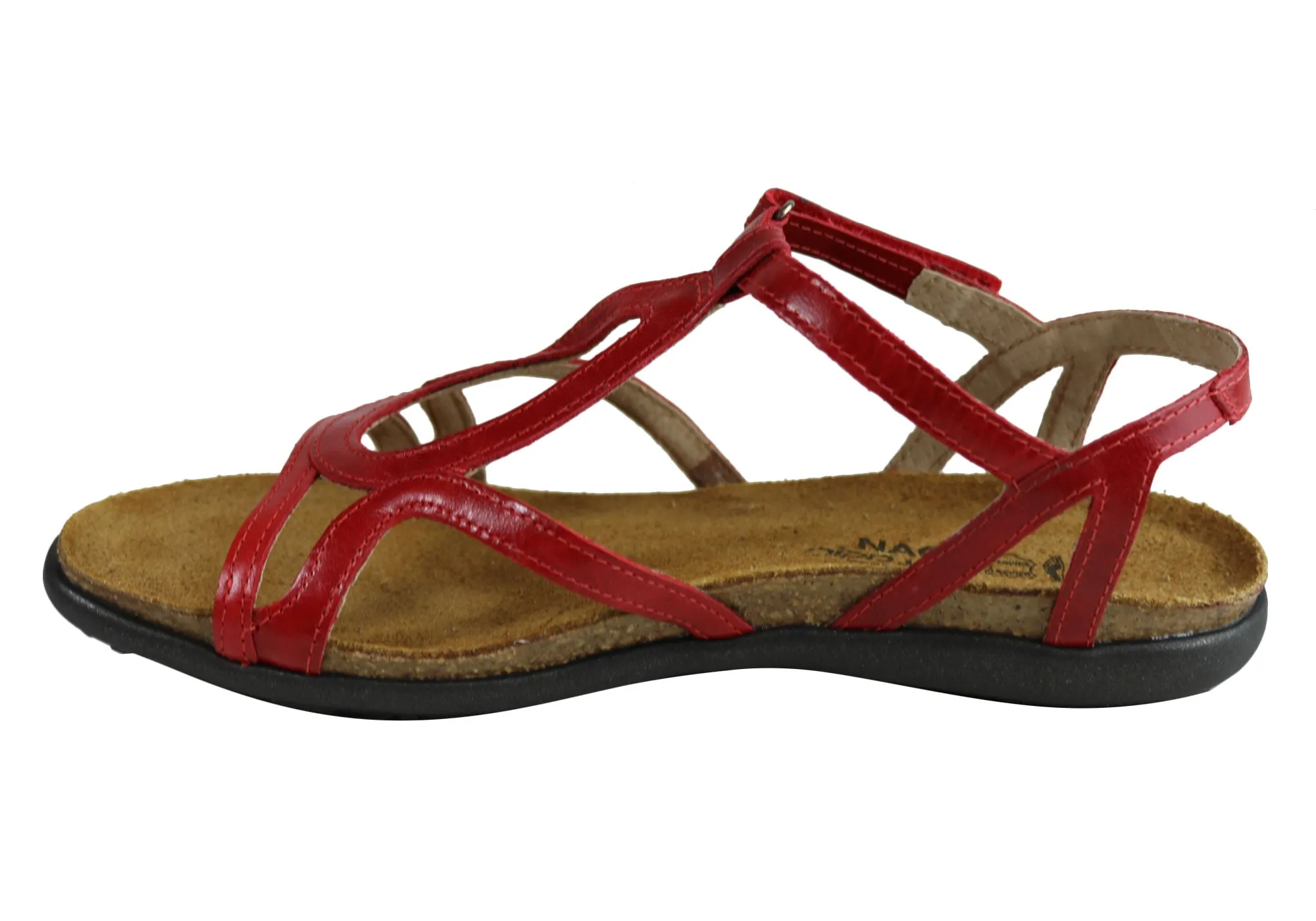 Naot Dorith Damen Komfortable gepolsterte flache Ledersandalen mit Unterstützung Naot Schuhe