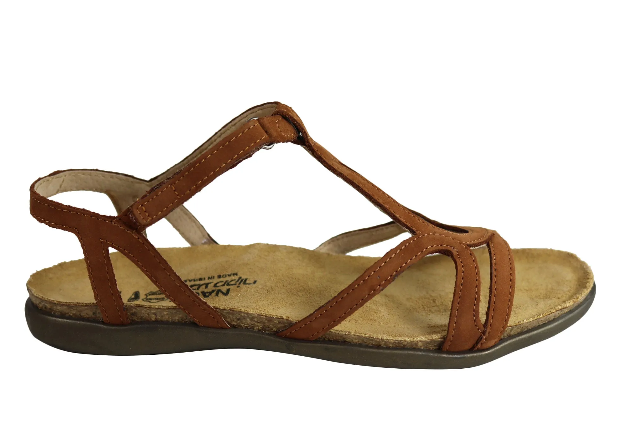 Naot Dorith Damen Komfortable gepolsterte flache Ledersandalen mit Unterstützung Naot Schuhe