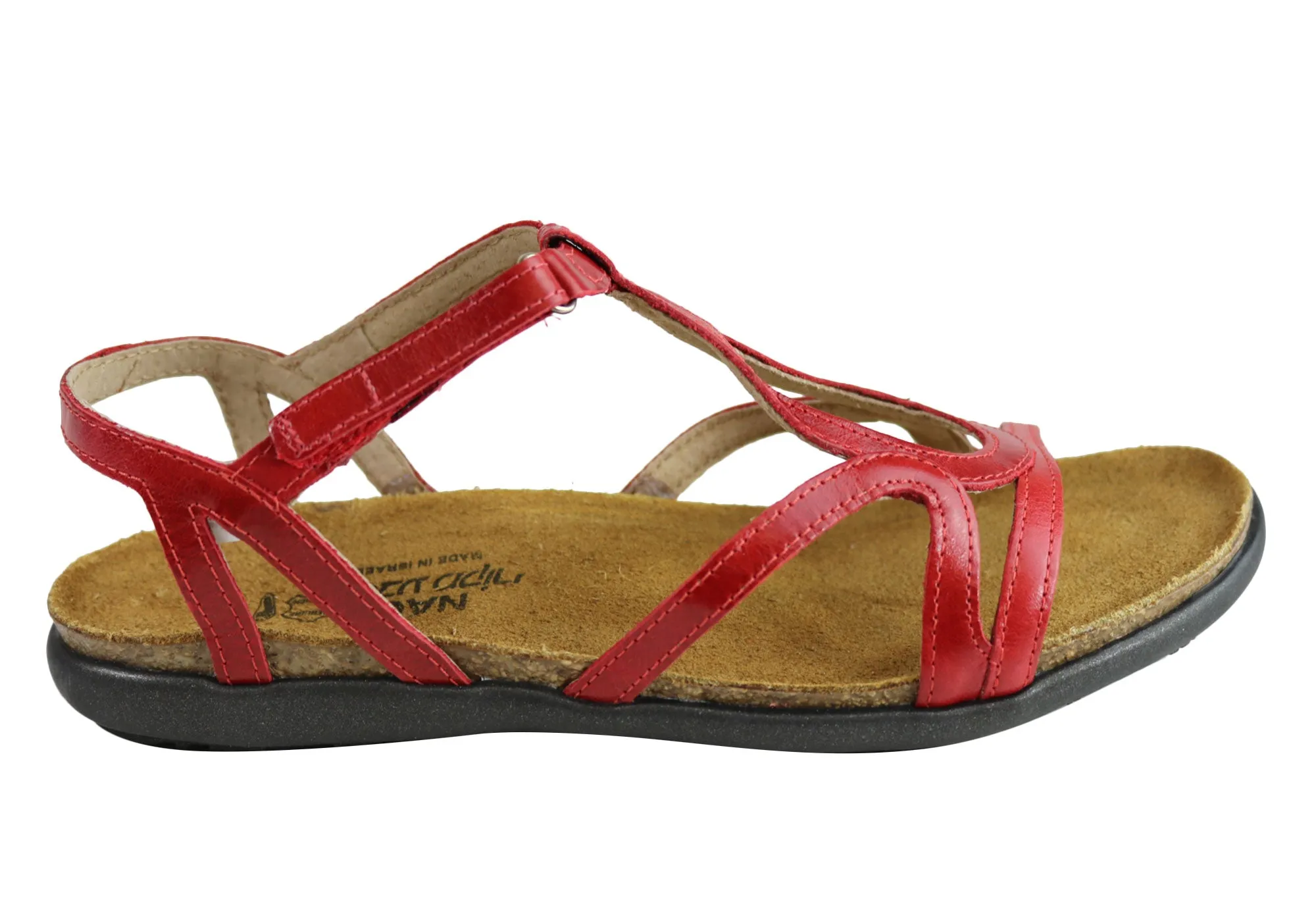 Naot Dorith Damen Komfortable gepolsterte flache Ledersandalen mit Unterstützung Naot Schuhe