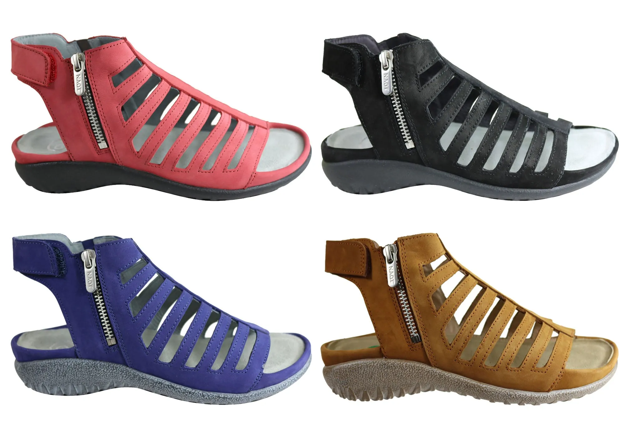 Naot Pitau Damen Ledersandalen mit orthopädischer Unterstützung und hohem Tragekomfort