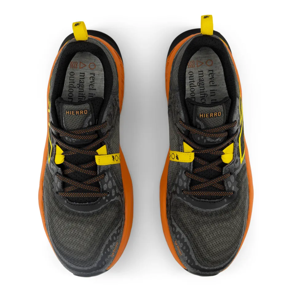 New Balance Hierro v8 Herren-Trailrunning-Schuhe in Schwarz/Orange AW24