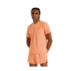 New Balance Herren Race Day Ultralight Kurzarm-T-Shirt in Hot Mango SS25
