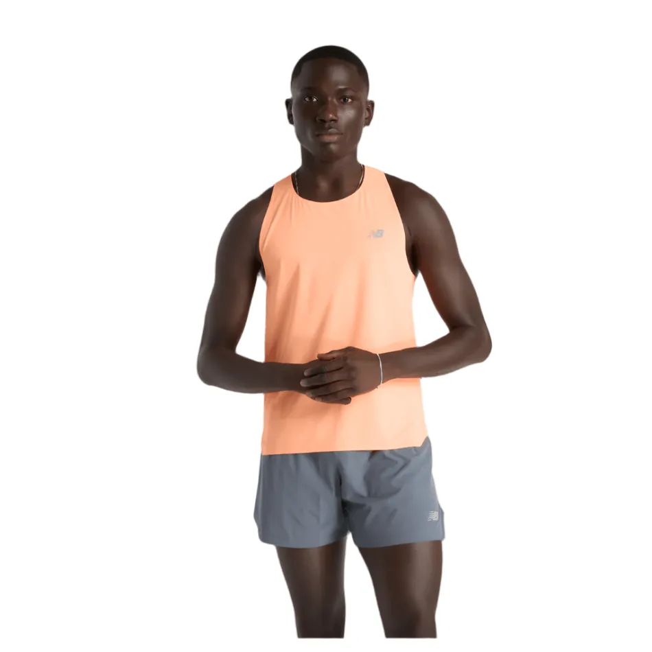 New Balance Herren Race Day Ultralight Singlet in Hot Mango SS25