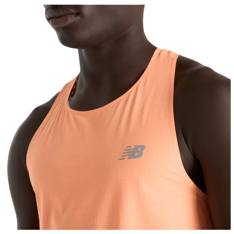 New Balance Herren Race Day Ultralight Singlet in Hot Mango SS25