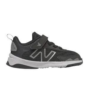 New Balance Schuhe Kinder Dynasoft IT545BO1 mit Klettverschluss und Schnürsenkeln Schwarz/Weiß/Silber Metallic (Größe 4c-10c)