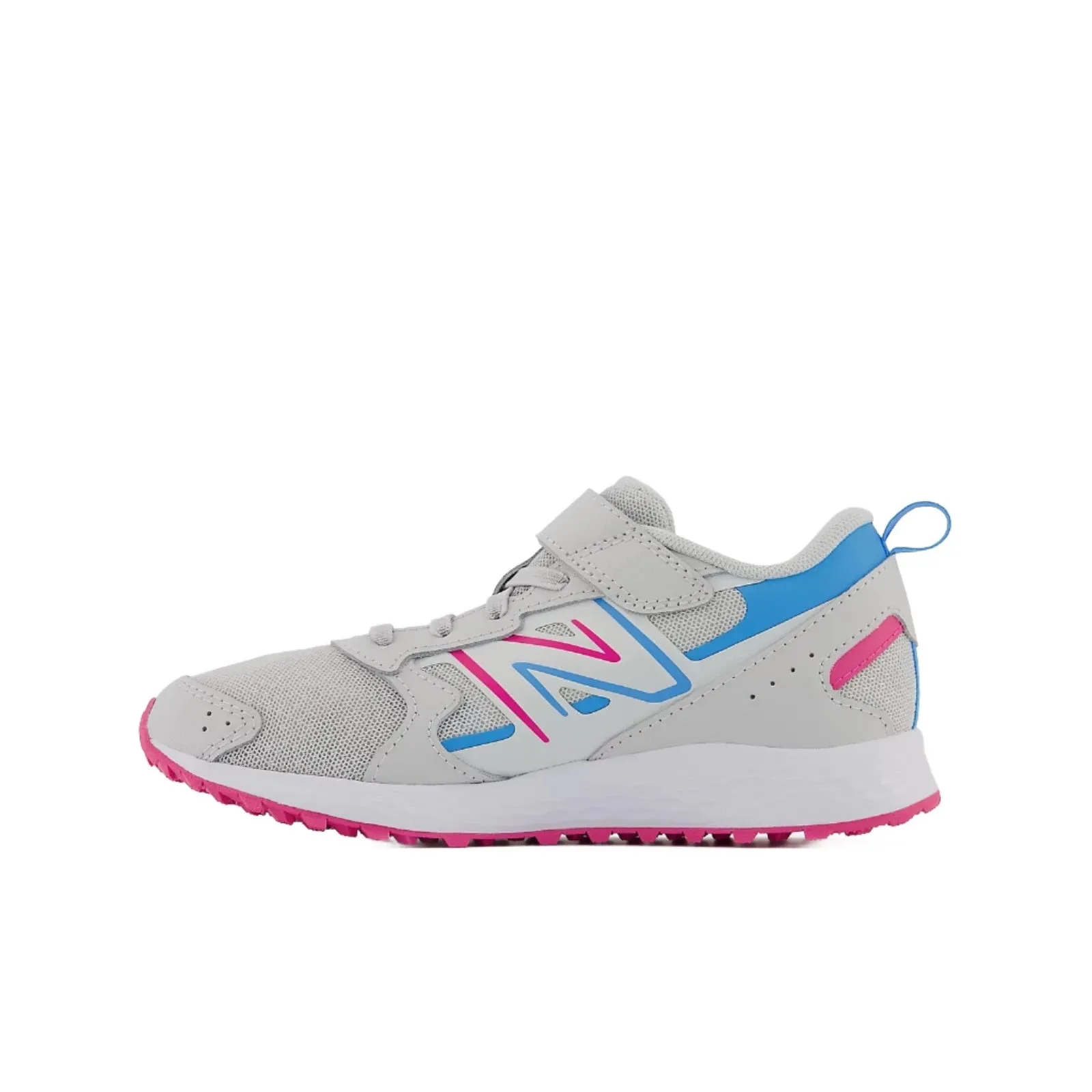 New Balance Schuhe Kinder Fresh Foam 650v1 Bungee-Schnürung mit oberem Riemen Sommernebel/Hellrosa (10.5C-3J)