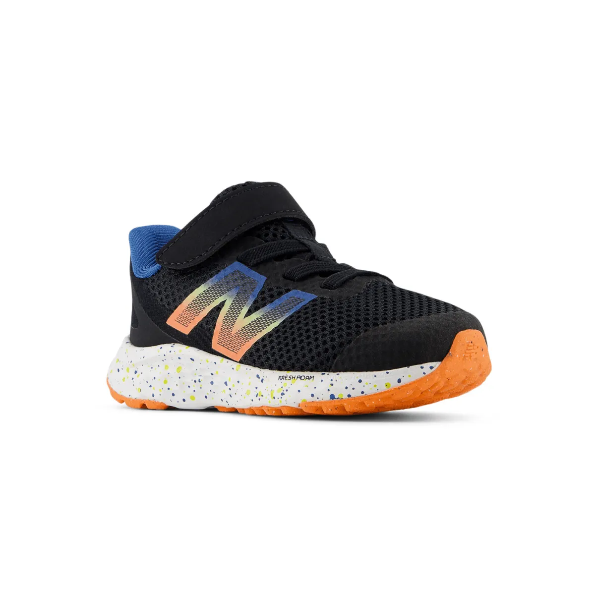 New Balance Kleinkind-Frischschaum Arishi v4 IAARIBS4 Schwarz/Blauer Achat/Leuchtendes Orange New Balance Schuhe