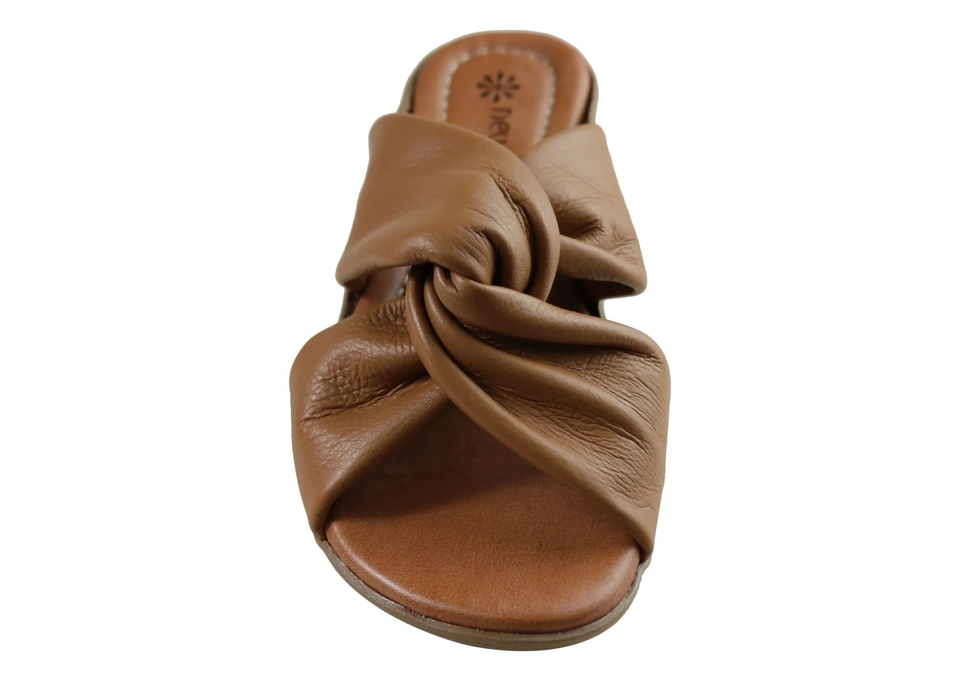 New Face Angie Damen Comfort Leder Slides Sandalen Hergestellt in Brasilien New Face Schuhe