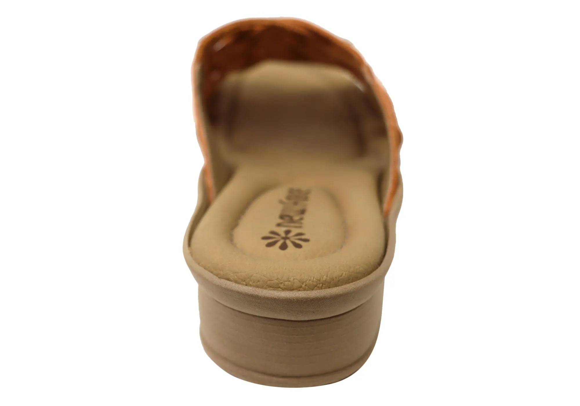 New Face Bella Damen Bequeme Leder-Sandalen mit niedrigem Absatz New Face Schuhe