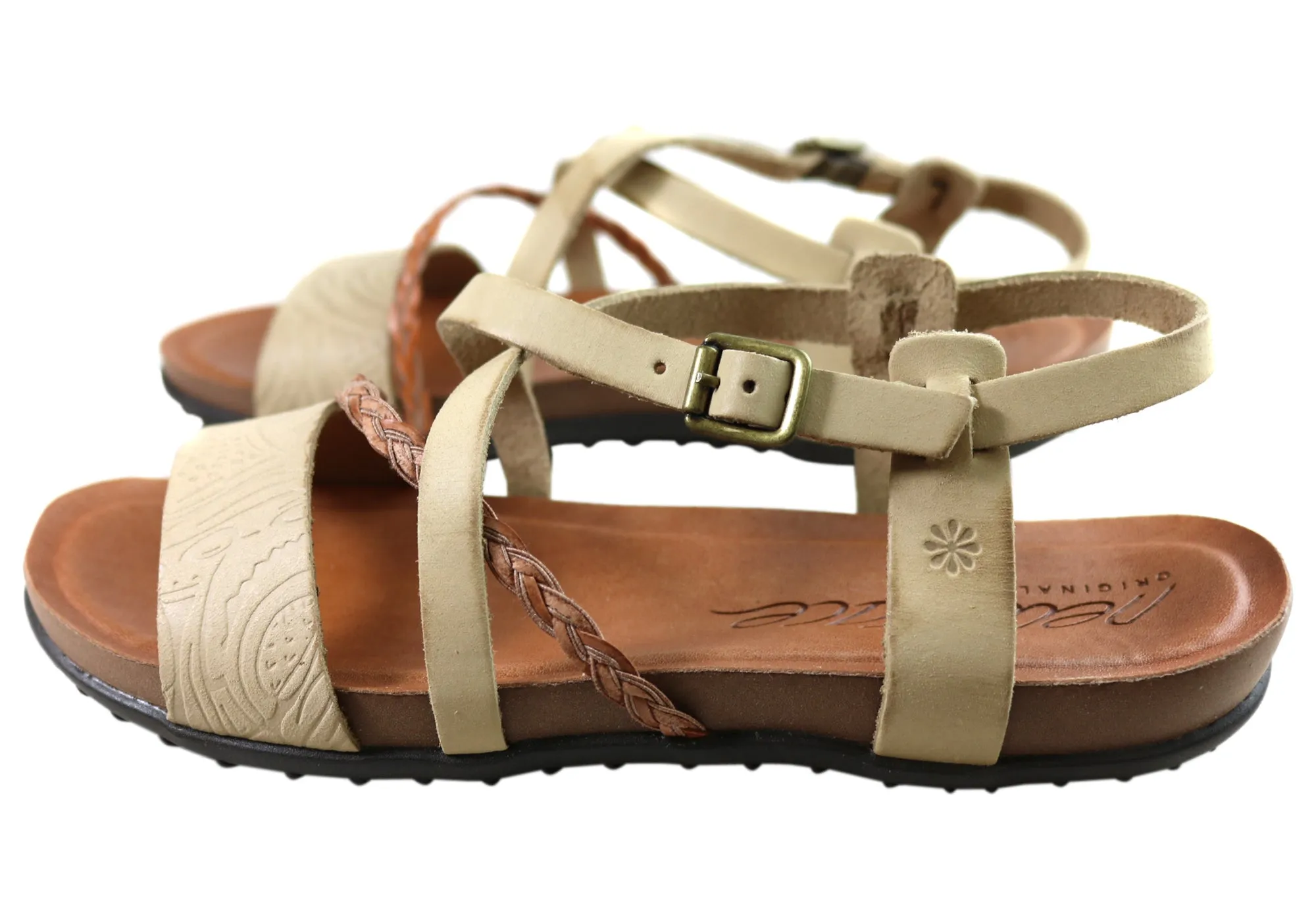 New Face Laurina Damen Bequeme Ledersandalen Hergestellt In Brasilien New Face Schuhe