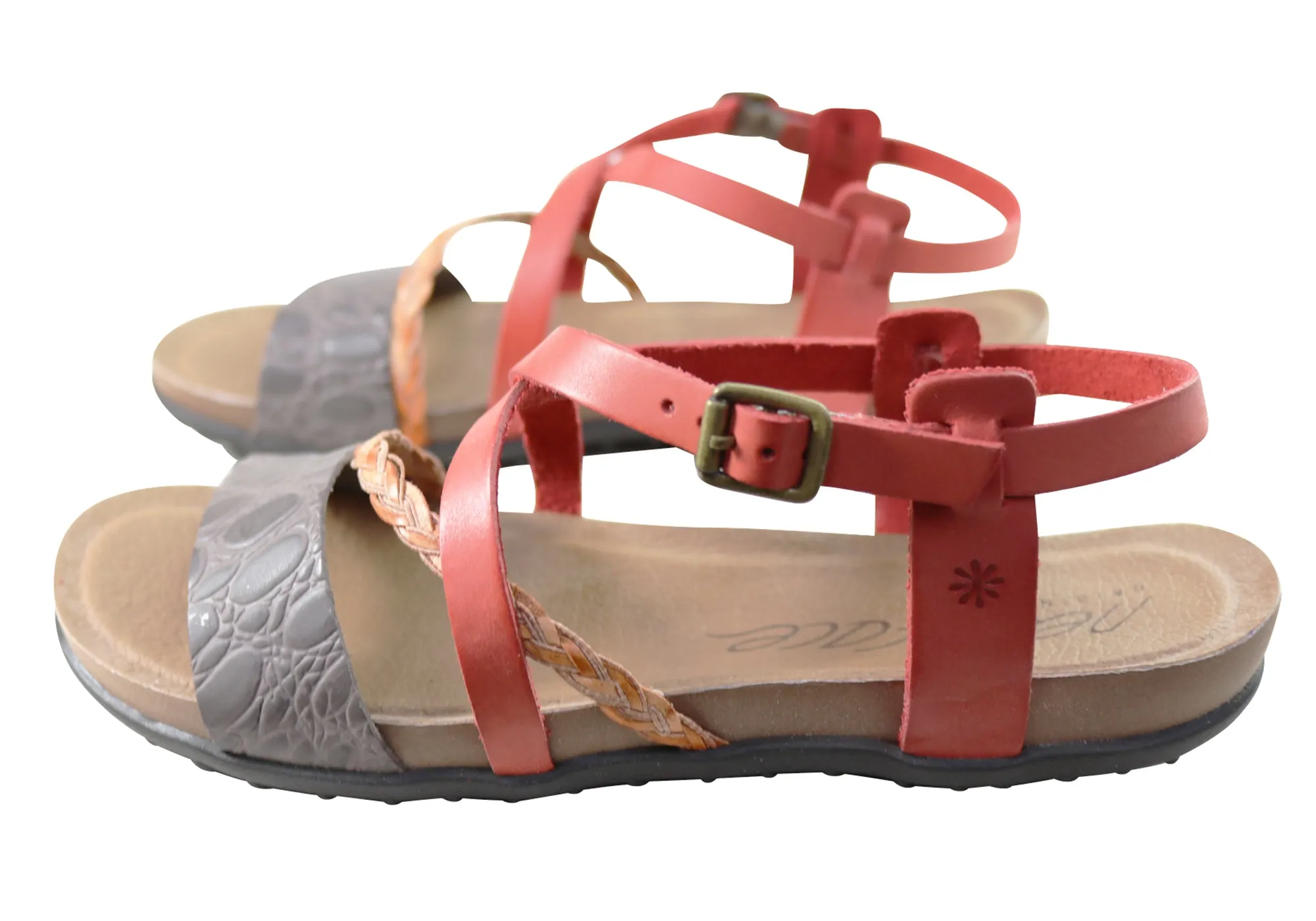 New Face Laurina Damen Bequeme Ledersandalen Hergestellt In Brasilien New Face Schuhe