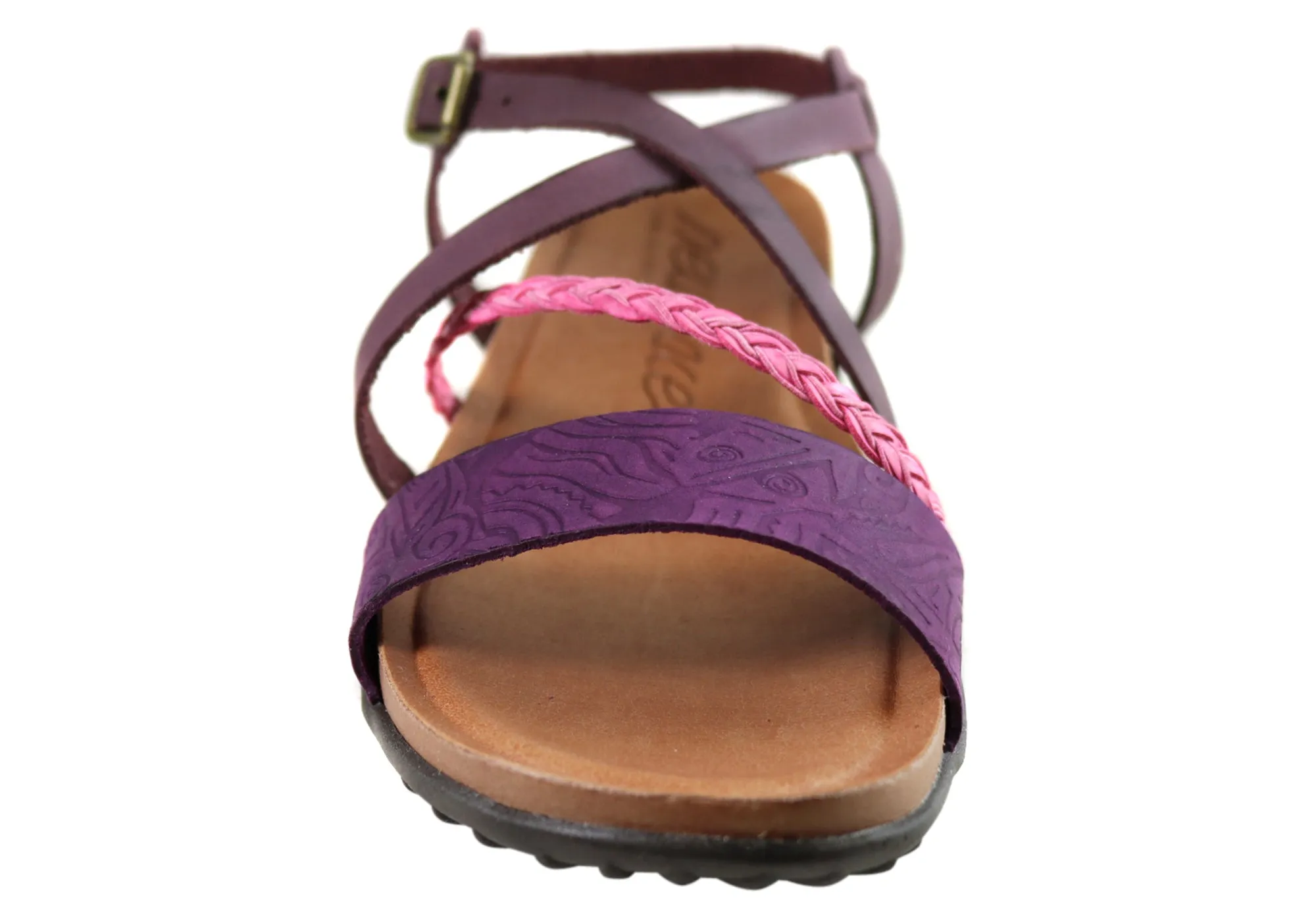New Face Laurina Damen Bequeme Ledersandalen Hergestellt In Brasilien New Face Schuhe