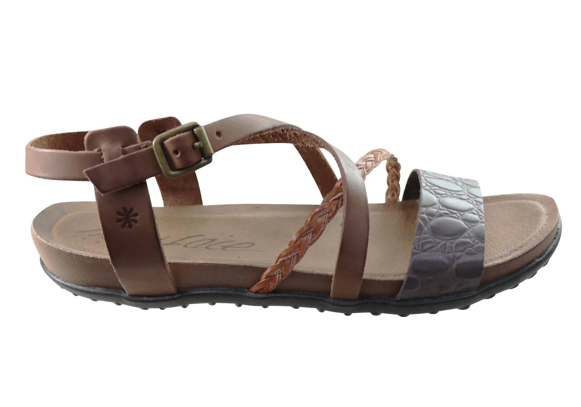 New Face Laurina Damen Bequeme Ledersandalen Hergestellt In Brasilien New Face Schuhe