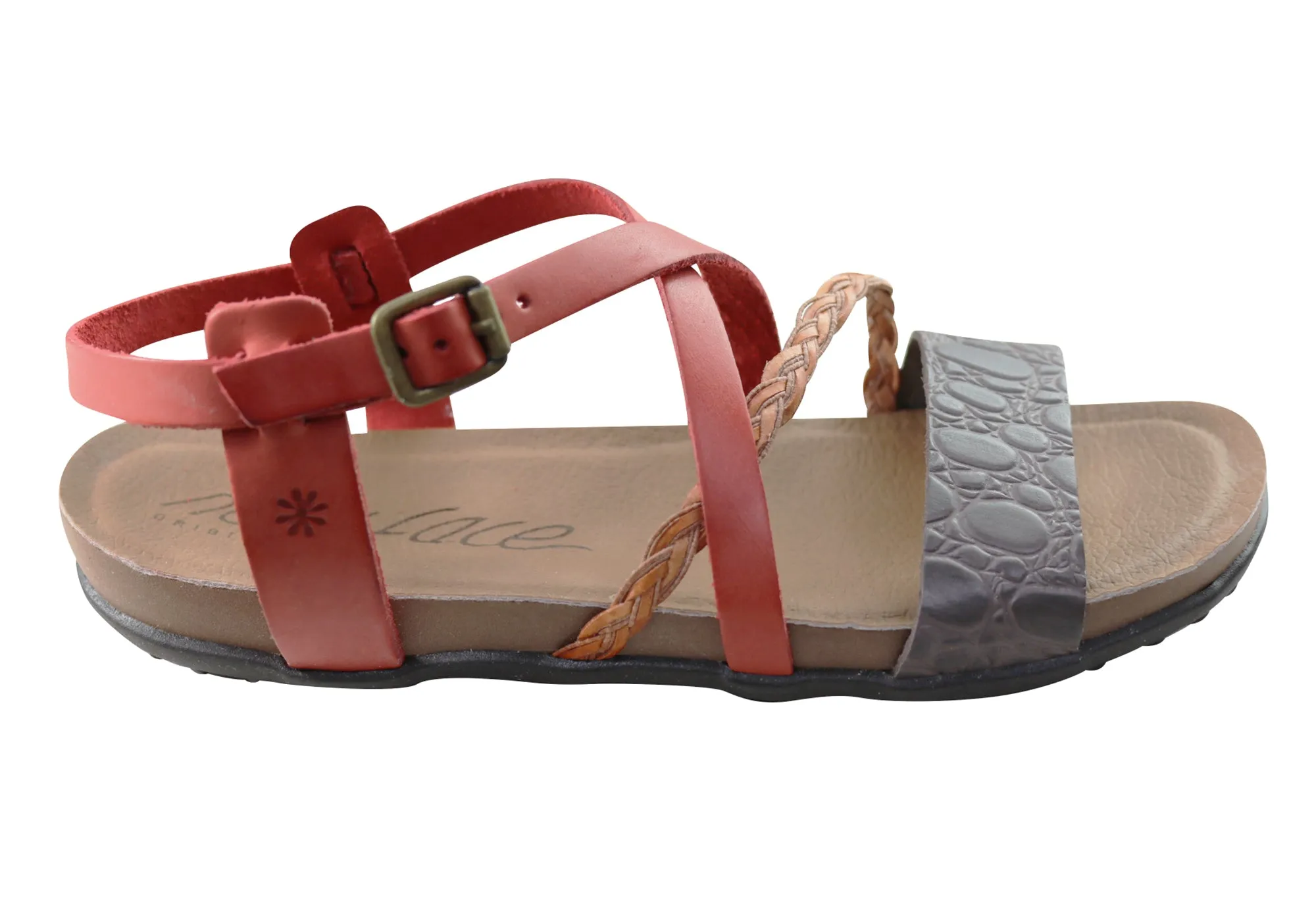 New Face Laurina Damen Bequeme Ledersandalen Hergestellt In Brasilien New Face Schuhe